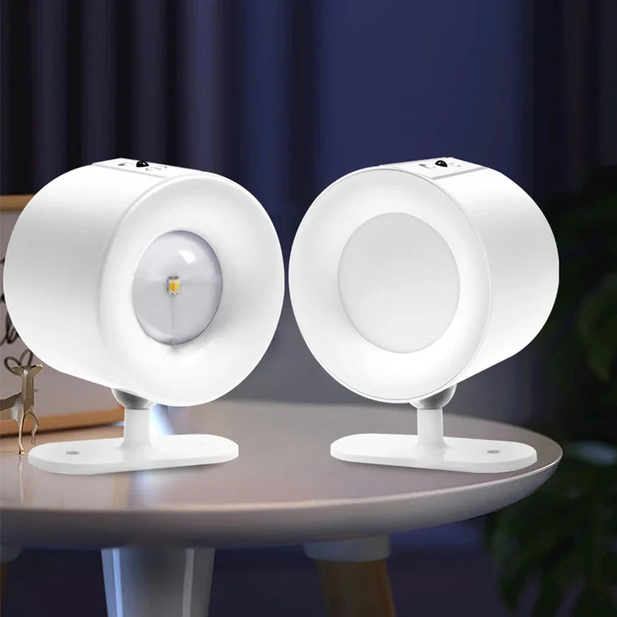 LED Wall Sconces with Touch Control, Double-Head Design, 360° Rotatable, 3-Color Options, Wireless Night Lights for Bedroom